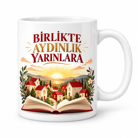 Cumhuriyet Işığı Tasarımlı Porselen Kupa - Model 885