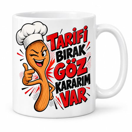 Aşçı Sezgisi Tasarımlı Porselen Kupa - Model 820