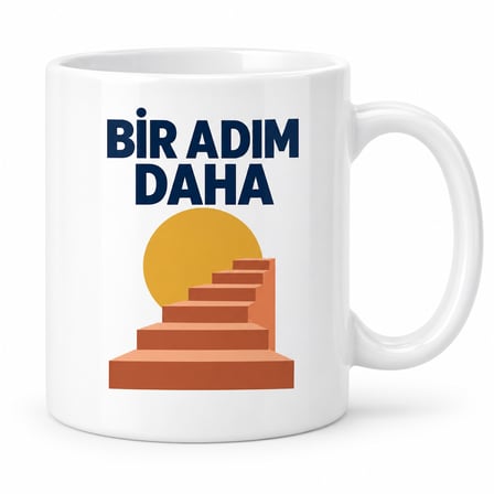 Bir Adım Daha Tasarımlı Porselen Kupa - Model 295