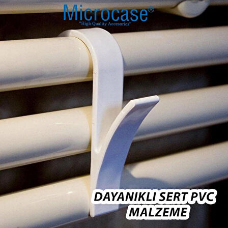 Microcase Kalorifer  Radyatör Peteğinden  Havlu Bornoz Kurutma Askılığı - BEYAZ AL4955 2 Adet