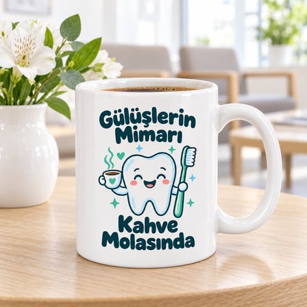 Gülüşlerin Mimarı Tasarımlı Porselen Kupa - Model 394