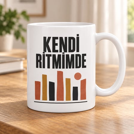 Kendi Ritmimde Yazılı Porselen Kupa - Model 289