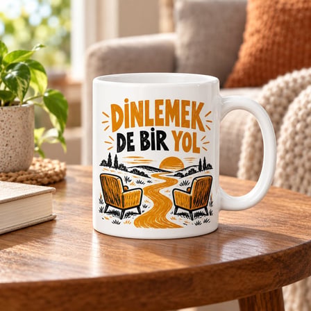 Rehberlik Odası Tasarımlı Porselen Kupa - Model 882