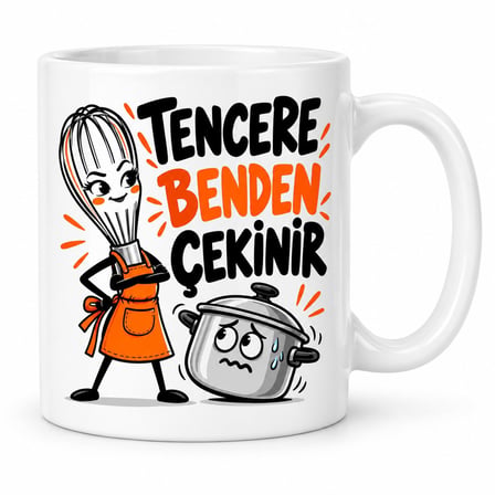 Mutfak Şefi Tasarımlı Porselen Kupa - Model 873