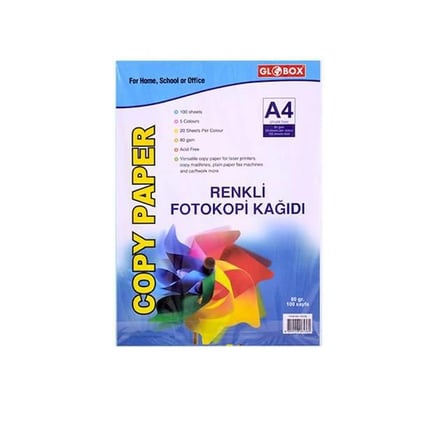 Renkli A4 100 Lü Fotokopi Kağıdı