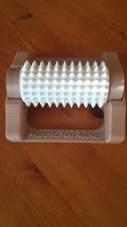 3D Baskı Akupunktur Ayak Masaj Rulosu 3 Değiştirilebilir Başlıklı Ayak Vücut Masaj Aleti Bej