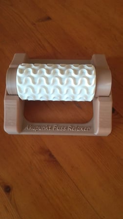3D Baskı Akupunktur Ayak Masaj Rulosu 3 Değiştirilebilir Başlıklı Ayak Vücut Masaj Aleti Bej