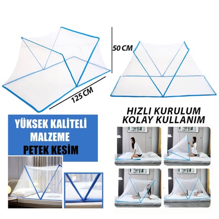 Bebek Çocuk Portatif Sinek Cibinlik 50X125 Cm