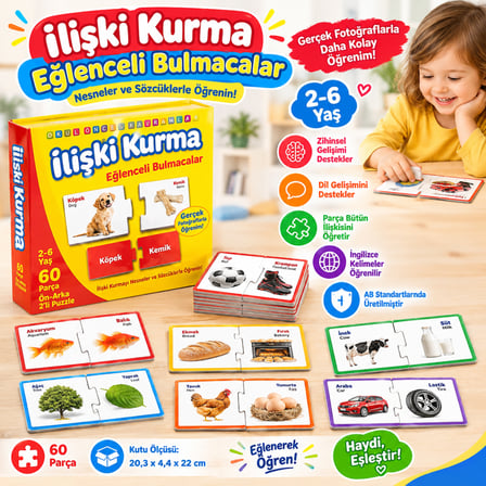1437 Eğlenceli Bulmacalar - İlişki Kurma / 2-6 Yaş
