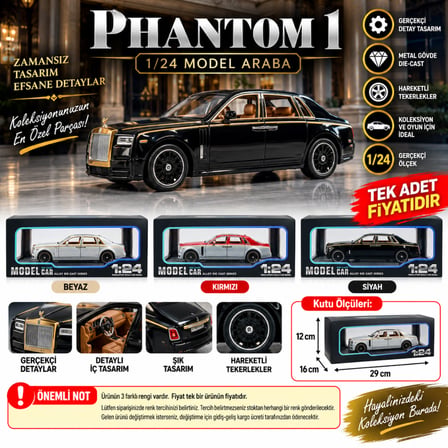 1/24 Phantom 1 Model Araba (Adet Fiyatıdır)
