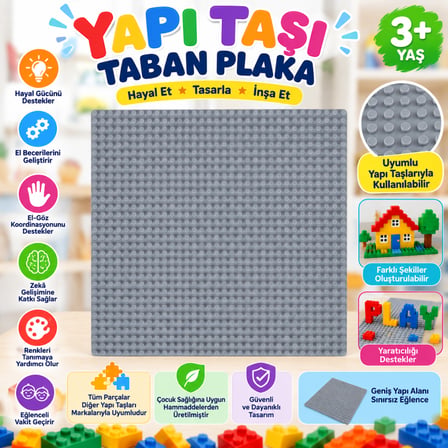 03 627G-1020362701041 Mi̇cro Blok Oyun Tablasi Açik Gri̇