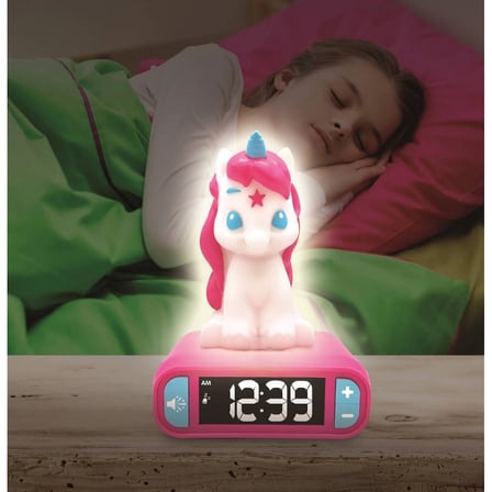 Sesli Işıklı 3D Unicorn Dijital Çalar Saat