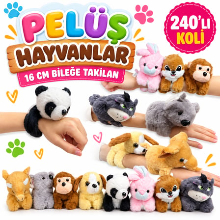 Kzl-2505034 Pelus Hayvanlar 16Cm Bilege Takilan (Adet Fiyatıdır)