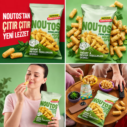 Fırın Nohut Cipsi 55 Gr Yoğurt Mevsim Yeşillikleri