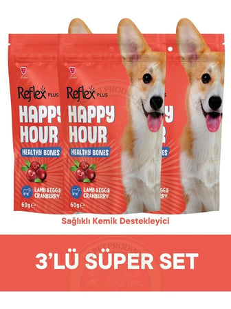 Happy Hour Healty Bones - Kemikler Için Destekleyici Ödül Seti 3X60 Gr