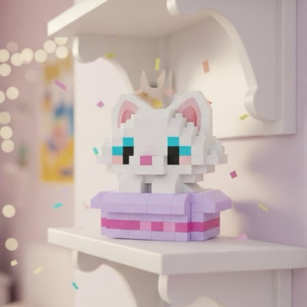 Lz-8641 Kedi̇ 170 Parça Block Oyuncak-Mi̇ni̇ Poşet