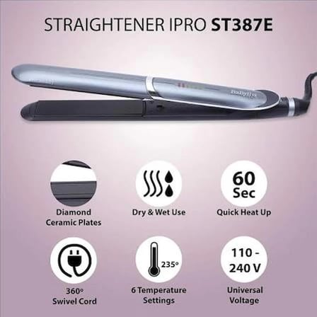 Babyliss St387E Diamond Pro 235 Ionic Islak/Kuru Saç Düzleştirici