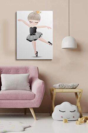 Erkek Ve Kız Çocuk Odaları Için Dekoratif Soyut Desenli Figürlü Kanvas Çerçeve Çerçeveli Tablo