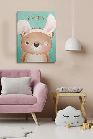 Erkek Ve Kız Çocuk Odaları İçin Dekoratif Soyut Desenli Figürlü Kanvas Çerçeve Çerçeveli Tablo