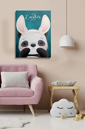 Erkek Ve Kız Çocuk Odaları Için Dekoratif Soyut Desenli Figürlü Kanvas Çerçeve Çerçeveli Tablo