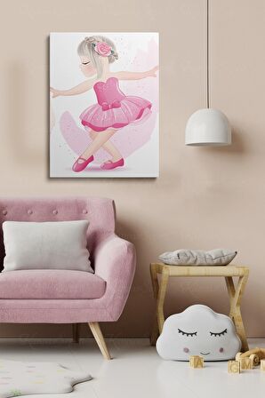 Erkek Ve Kız Çocuk Odaları Için Dekoratif Soyut Desenli Figürlü Kanvas Çerçeve Çerçeveli Tablo