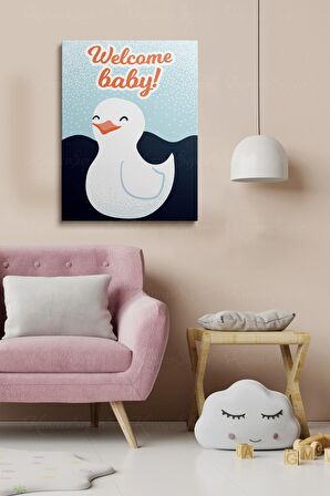 Erkek ve Kız Çocuk Odaları Için Dekoratif Soyut Desenli Figürlü Kanvas Çerçeve Çerçeveli Tablo