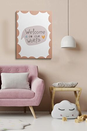 Erkek Ve Kız Çocuk Odaları İçin Dekoratif Soyut Desenli Figürlü Kanvas Çerçeve Çerçeveli Tablo