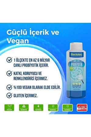 Aktif Probiyotik - 6 * 1000 Ml ( Bactolac dünyada Canlı Organizma Içeren Tek Sıvı Probiyotik)