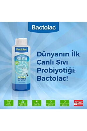 Aktif Probiyotik - 1000 Ml ( Bactolac dünyada Canlı Organizma Içeren Tek Sıvı Probiyotik)