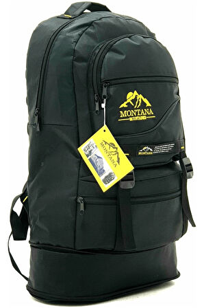 Baggor Montana 55+10 Litre Körüklü Su Geçirmez Çok Bölmeli Sırt Çantası - Kamp, Dağcılık, Trekking ve Seyahat İçin Outdoor Çanta