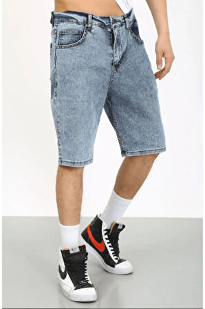 Baggy Rahat Kalıp Lacivert Taşlamalı Kot Pantolon