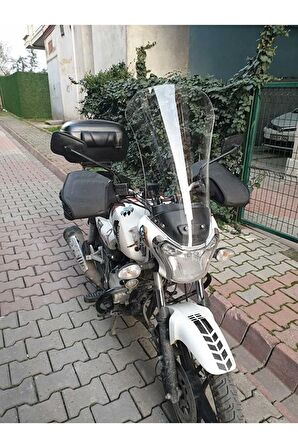 Bajaj V15 Ön Cam 2017-2018 Model İçin 57cm Şeffaf Renkli  4mm Orta Boylu