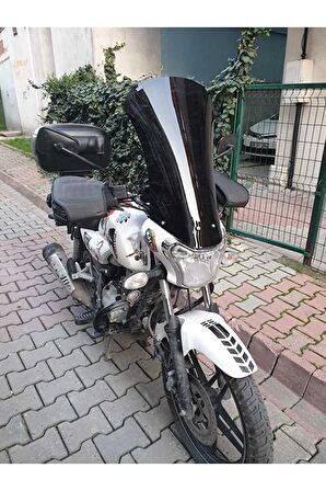 Bajaj V15 Ön Cam 2017-2018 Model İçin 57cm Siyah Renkli  4mm Orta Boylu