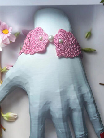 El Yapımı Etnik Otantik Aesthetic Soft Vibes Vintage Doğal İnci Boncuklu Hediyelik Pembe Renk Balık Bileklik
