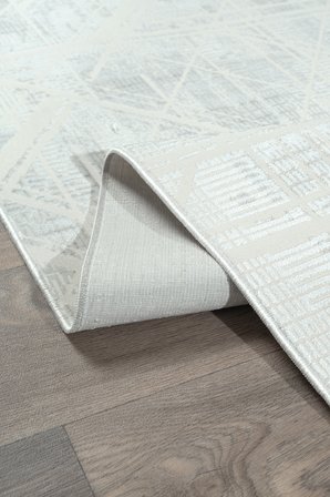 Bambum Serisi Bambu Saten Kadife Dokulu Kaymaz Taban Yıkanabilir Salon Mutfak Koridor Halısı 1001 Gri