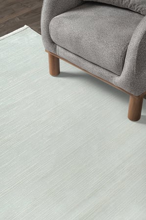 Bambum Soft Düz Desen Modern Bambu Saten Halı Kaymaz Taban Yıkanabilir Salon Mutfak Halısı 1002 BEYAZ