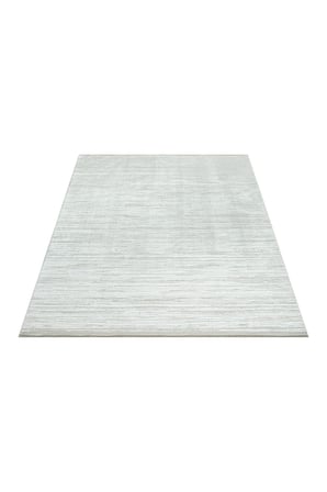 Bambum Soft Düz Desen Modern Bambu Saten Halı Kaymaz Taban Yıkanabilir Salon Mutfak Halısı 1002 BEYAZ
