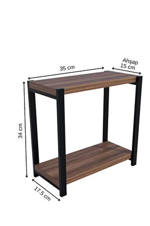 2 Katlı Ahşap ve Metal Banyo Düzenleyici Raf, Lavabo – Çamaşır Makinesi Üstü Çok Amaçlı Organizer