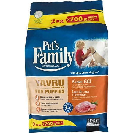 Pets Family Super Premium 2700 Gr Kuzu Etli Yavru Köpek Maması