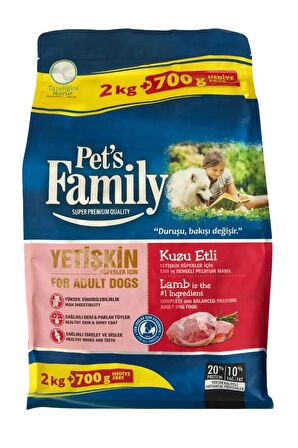 Pets Family 2700 Gr Kuzu Etli Yetişkin Köpek Maması