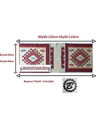 Başaran Tekstil Antik Kilimden Motosiklet  Heybesi 2 Gözlü Kilim Çanta