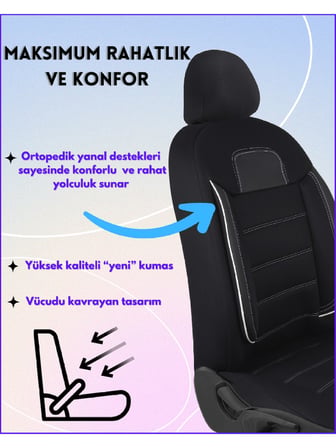 Opel Astra G Araçlara Uyumlu Tam Takım Basic B Model Oto Koltuk Kılıfı Seti