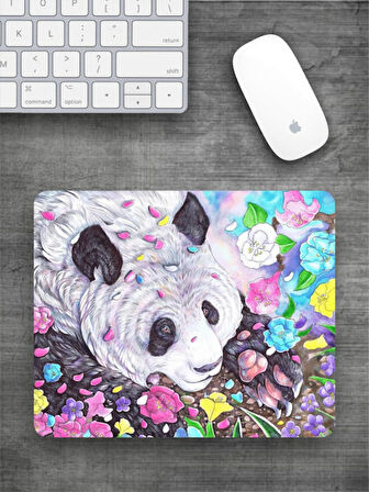 PANDA Baskılı Dikdörtgen Mouse Pad BSKBZR