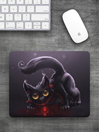 KEDİ Baskılı Dikdörtgen Mouse Pad BSKBZR