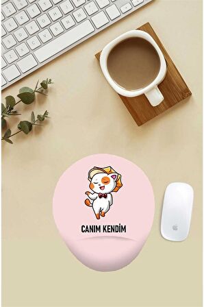 Canım Kendim Desenli Bilek Destekli Mouse Pad