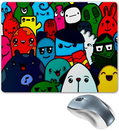 ILLUSTRASYON Baskılı Mouse Pad BaskıBazar