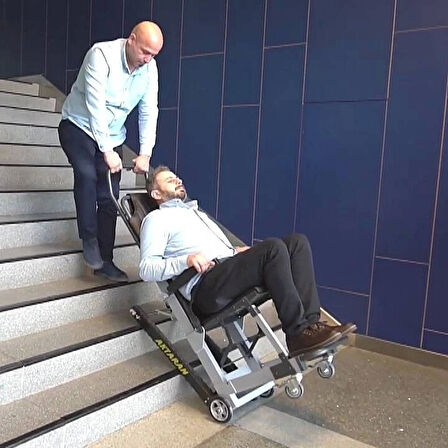 Aktaran A1 Paletli Merdiven İnme Çıkma Cihazı | MEB Onaylı, CE ve TSE Belgeli, Paslanmaz Çelik Şase