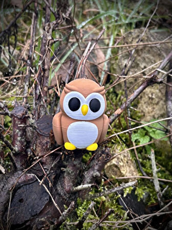 Baykuş - Ormanın Bilge Gözcüsü!🌳🌙🦉 3d Hareketli Organik Oyuncak - Model Orta Boy