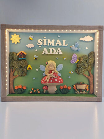 Bebek ışıklı kapı süsü 