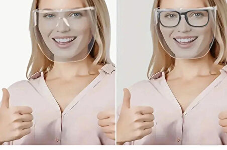 Kristal şeffaf Unisex Yüz Maskesi 